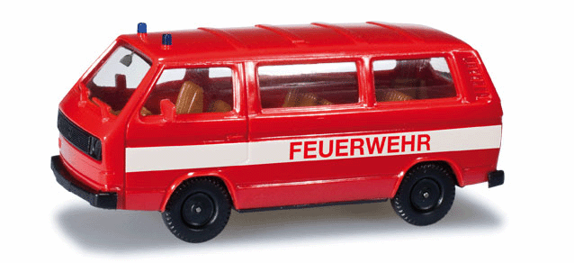 Minikit Emergency VolkswagenT 3 Van - Kit (Plastic) -- Fire Department (red, white, German Lettering)