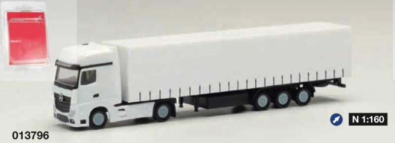 Mercedes-Benz Actros Tractor with Curtain Trailer - MiniKit -- Various Standard Colors