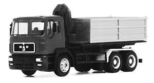 European Truck - MAN -- Dump Truck w/Hiab Crane