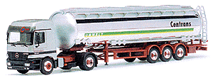 European Truck - Mercedes -- Actros Tractor w/3-Axle Jumbo Tanker (Chromed) Centrans