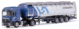 European Truck - Mercedes -- Actros 2-Axle Tractor w/3-Axle Jumbo Tank Trailer Lehnkering (blue, gray)