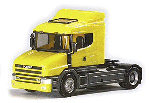 European Trucks - Tractor Only - Scania 1996 Hauber -- 2-Axle Conventional Tractor w/Airdam & Skirting (yellow, black)