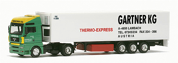 European Trucks -- MAN TG-A XXL Refrigerted Box Trailer Gartner