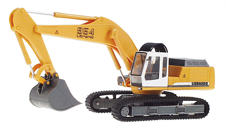 Liebherr R954 Crawler Excavator - Assembled -- Yellow, White