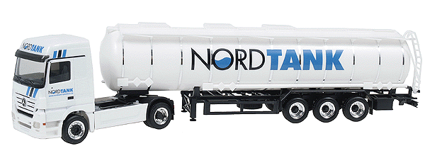 European Trucks - Tractor/Trailer - Mercedes Benz Actros 2-Axle Cabover -- w/3-Axle Jumbo Tank Semi-Trailer "Nordtank"