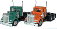 American Trucks - Tractor Only - Kenworth W-900 3-Axle Conventional -- Short Chassis - Painted (orange or green)
