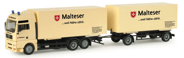 European Emergency Malteser Rescue Service -- MAN TGA XXL 2-Axle Van w/2-Axle Trailer
