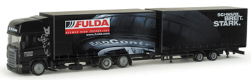 European Truck -- Scania R TL 2-Axle Van w/Matching 2-Axle Trailer Fulda Tire