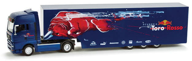 Truck MAN TGA XXL Tractor w/Race Transport Trailer -- Scuderia Toro Rosso (blue, red)