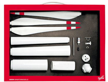 Wind Turbine - Kit (Plastic, Non-Motorized) -- White