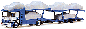 Tractor/Trailer Mercedes -- Actros L w/Auto Carrier & 6 New Automobile Models 50 Years of Herpa