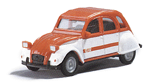 European Automobiles - Citroen -- 2 CV "Spot" 1976 Special Production 2-Door Hardtop (white, orange)