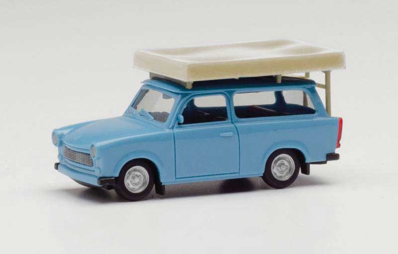 Trabant 601 With Folded Roof Tent - Assembled -- Various Standard Colors-2