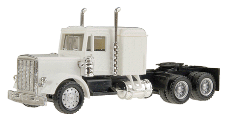 American Trucks - Tractor Only - Peterbilt -- Conventional w/Long Chassis, Sleeper & Dual Rear Axles - Unpainted (white)