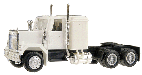 American Trucks - Tractor Only - GMC General 3-Axle long Chassis -- Unpainted - White