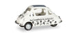 Heinkel Micro Car - Assembled -- Carello (black, white; Italian Lettering)