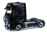 Mercedes Actros Gigaspace 2-Axle Tractor Only w/Bull Bar & Lights - Assembled -- Black-1