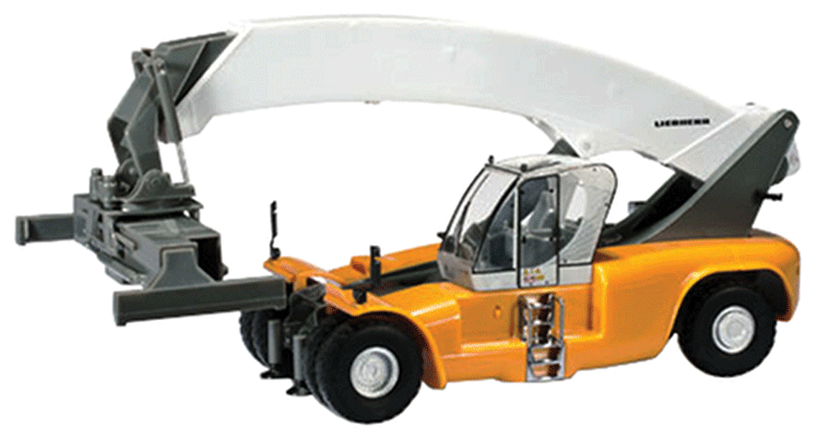 Liebherr Reachstacker LRS 645 Container Crane - Assembled -- Liebherr (yellow, white, gray)