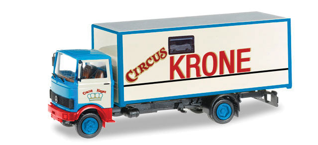 Mercedes 813 Straight Truck - Assembled -- Circus Krone (white, blue, red, German Lettering)