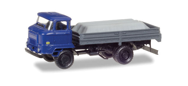 Low-Side Truck w/Load - Assembled -- Blue, Gray