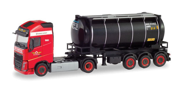 Volvo FH Tractor with Chemical Tank Trailer - Assembled -- Den Hartogh (German Lettering)