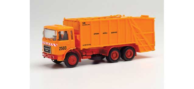 Roman Diesel Garbage Truck - Assembled -- Orange
