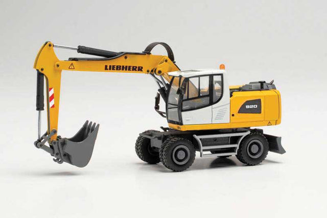 Liebherr Mobile Excavator - Assembled -- Yellow, White, Gray