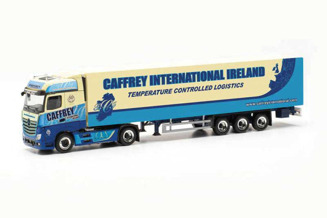 Mercedes-Benz Actros Tractor with Reefer Trailer - Assembled -- Caffrey (blue, ivory)