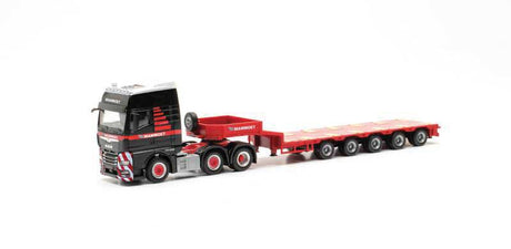 MAN TGX Tractor with Lowboy Trailer - Assembled -- Mammoet (gray, red)