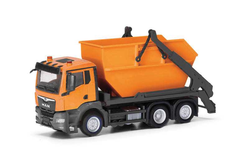 MAN TGS Skip Loader Truck - Assembled -- Various Standard Colors