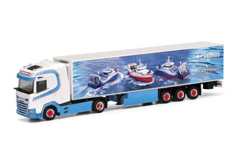 DAF XG+ Tractor with Reefer Trailer - Assembled -- Vebatrans (Mural, blue, white, red)