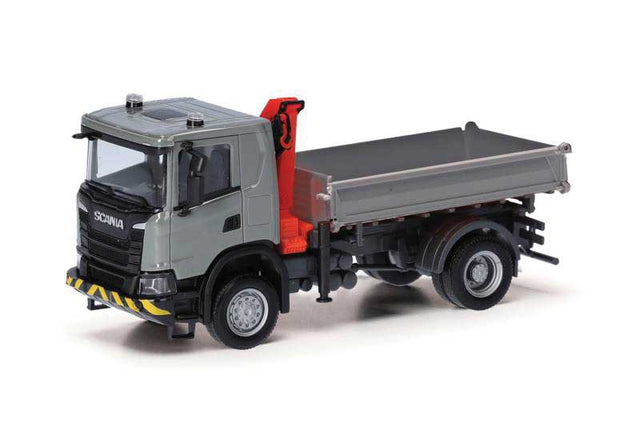 Scania XT17 3-Way Dump Truck - Assembled -- Dascher (blue, yellow, green)