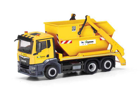 MAN TGS Skip Loader - Assembled -- Hofmann (yellow, gray, German Lettering)