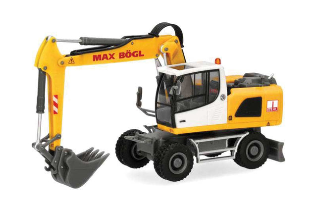 Liebherr A920 Excavator - Assembled -- Max Bogl (yellow, white, German Lettering)