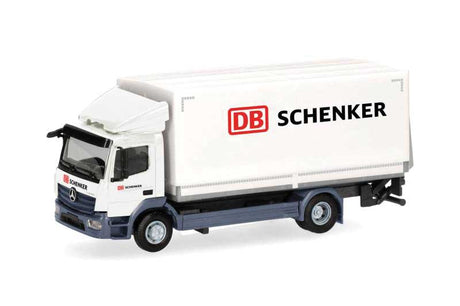 Mercedes-Benz Atego Canvas Truck - Assembled -- DB Schenker (white, red, black, German Lettering)