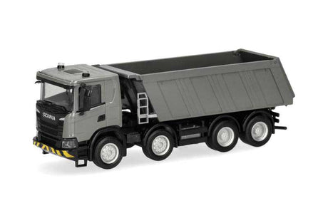 Scania XT Tractor with Dump Trailer - Assembled -- Gray, Black