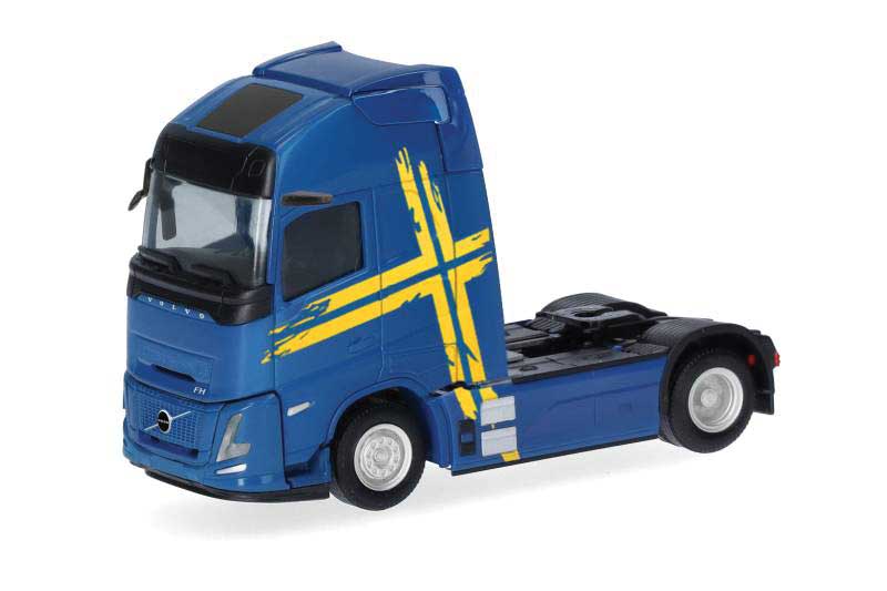 Volvo FH Aero Tractor Only - Assembled -- Blue, Yellow