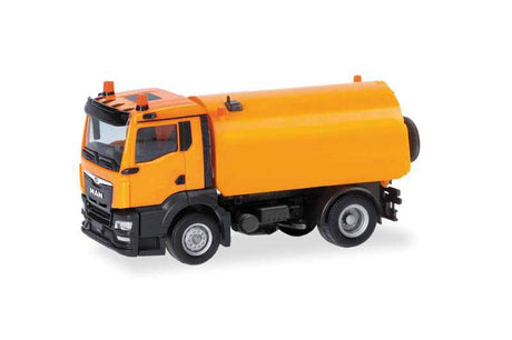 MAN TGS Street Sweeper - Assembled -- Yellow, Black