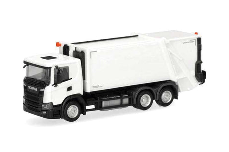 Scania CG17 Garbage Truck - Assembled -- White, Black-1