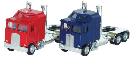 K100 Semi Tractor w/1-Bar Grille & Extra-Long Chassis - Assembled -- Painted (Various Colors), Chrome Chassis-2
