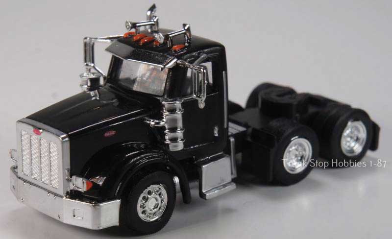 Peterbilt 367 3-Axle Day-Cab Tractor Only 2 Pack - Assembled -- Black