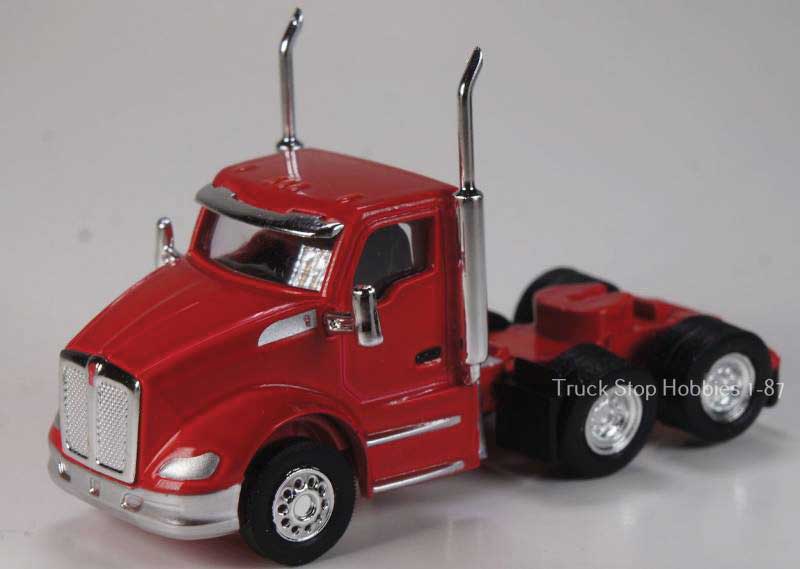 Peterbilt 579 3-Axle Day-Cab Tractor Only 2 Pack - Assembled -- Red