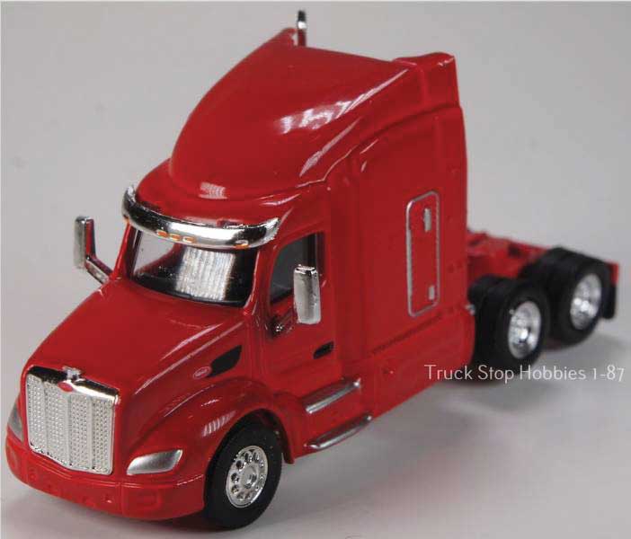 Peterbilt 579 3-Axle Sleeper-Cab Tractor Only pkg(2) - Assembled -- Red