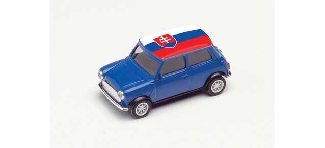 Mini Cooper - Assembled -- 2021 Euro Championship Slovakia (blue, white, red)