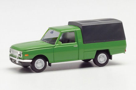 Wartburg 353 Trans 85 Pickup Truck with Canvas Cover - Assembled -- Green