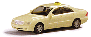 European Automobiles - Mercedes -- S-Class 4-Door Sedan Taxi (cream yellow w/roof sign)