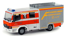 Mercedes Atego Pumper Truck (Plastic) -- Hagen Fire Department (German Lettering, red, white, silver)