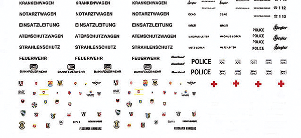 Decals - German Vehicles -- Fire Trucks