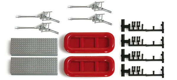 Fire Fighting Accessory Set -- Treadplate, Rafts, Deluge Guns