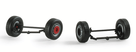 Herpa Accessories - Steering Kits for Trucks -- With Wheels & Tires pkg(4)